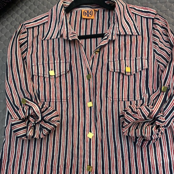 Tory Burch Tops - Authentic *TORY BURCH* Striped Relaxed Shirt